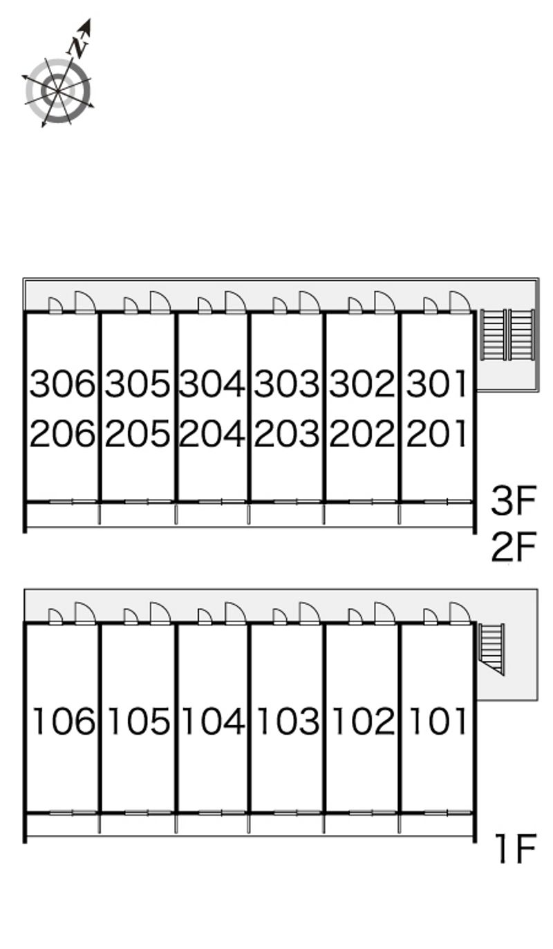 レオパレス新川Ⅱ 間取配置図