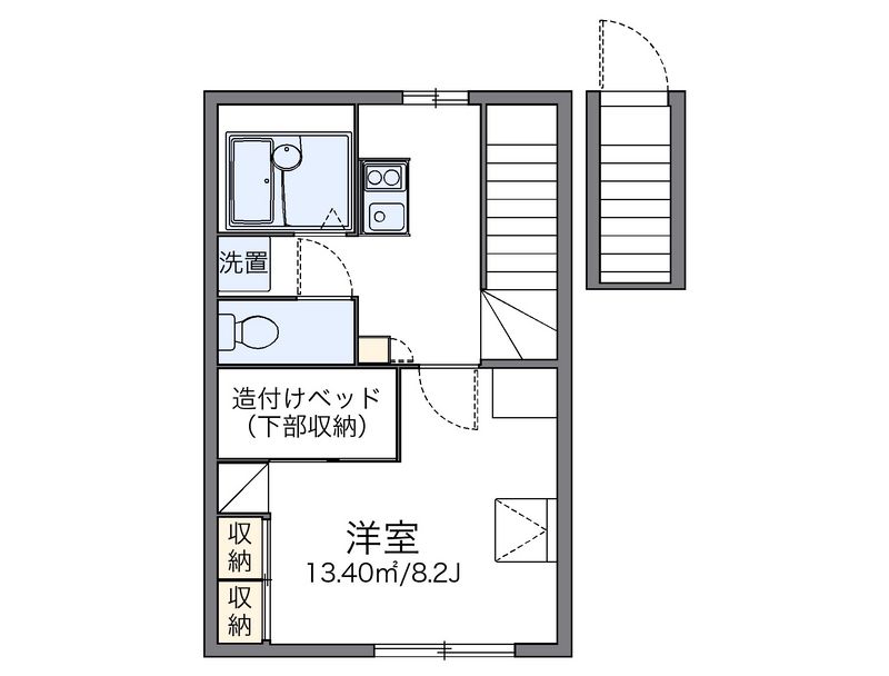 レオパレス西部 間取図