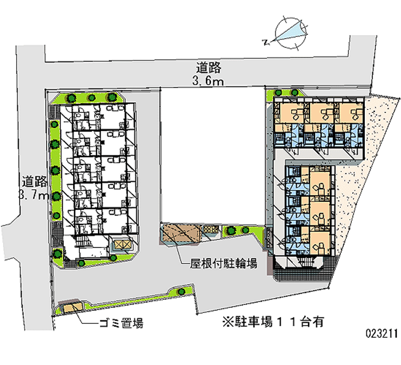 レオパレス御本丸弐番館 区画図
