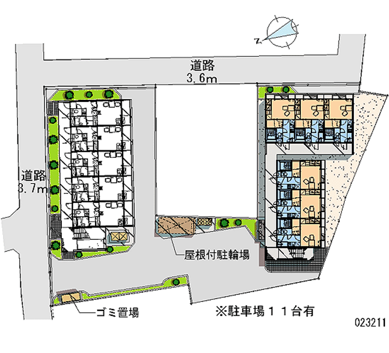 レオパレス御本丸弐番館 月極駐車場