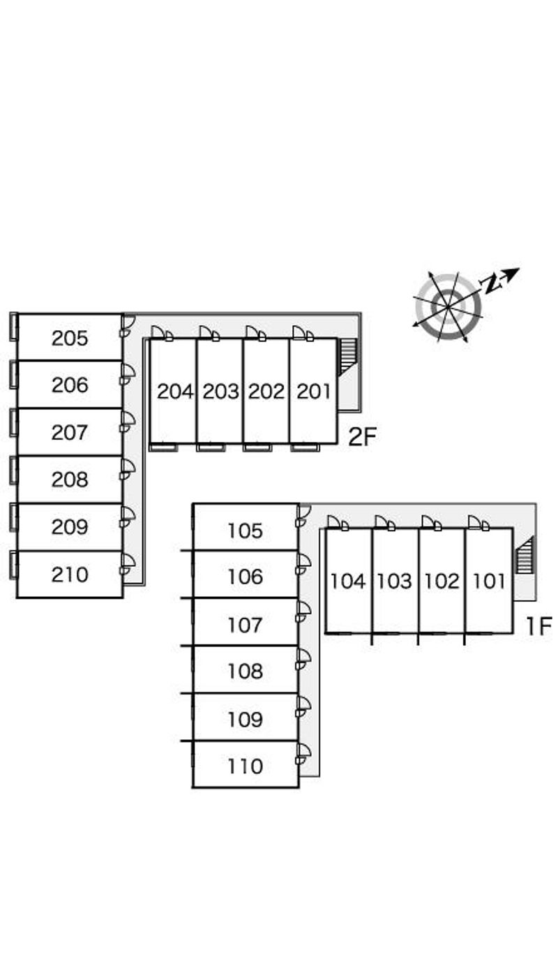 レオパレス簗瀬 間取り配置図