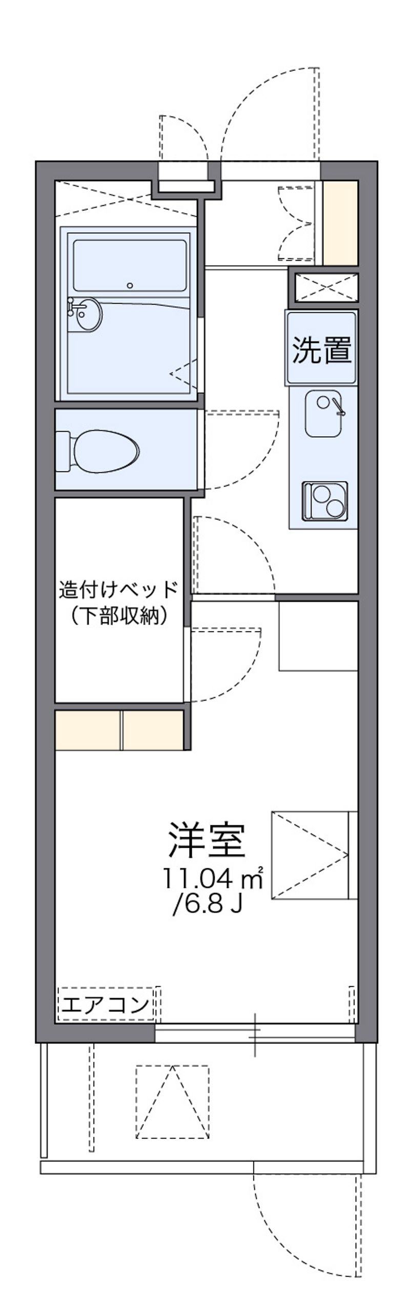 レオパレスグリーンハイツ島崎 間取図