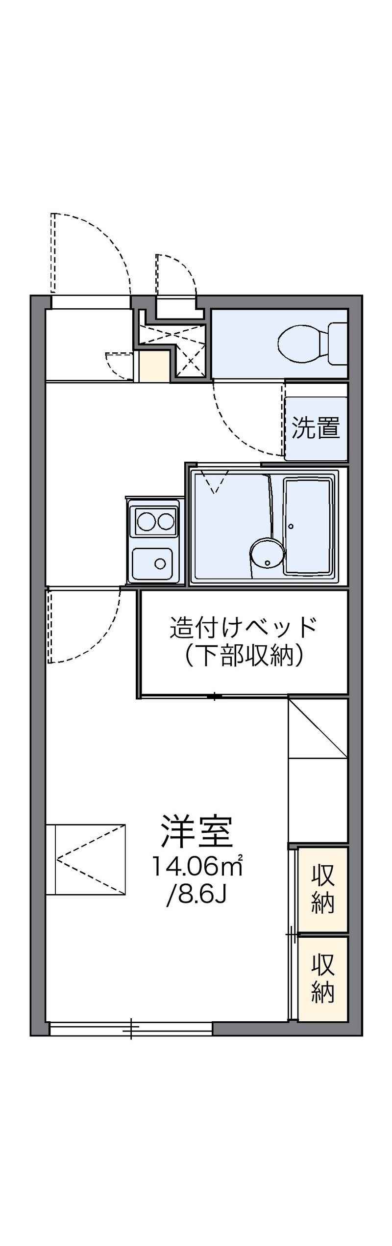 レオパレスＥａｓｔ 間取図