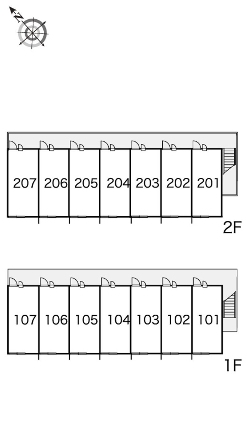 レオパレス仲通り 間取配置図