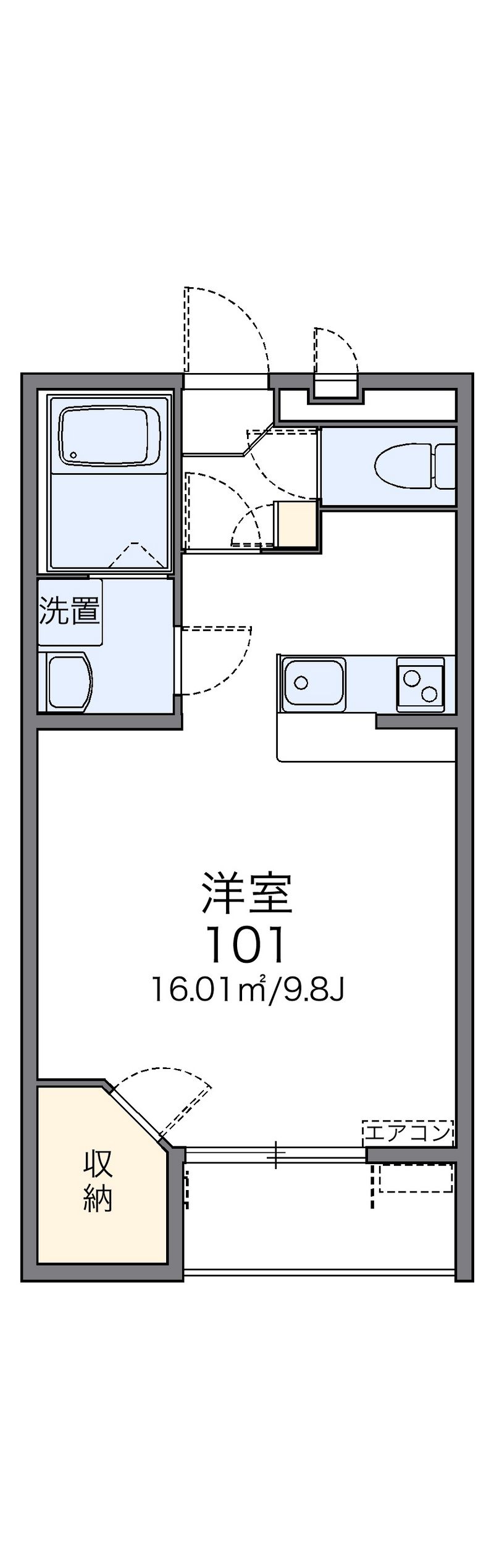 レオパレスフロール 間取図