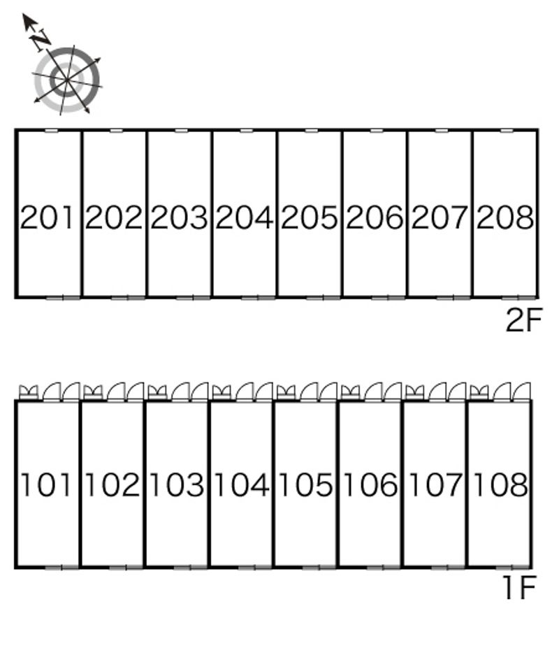 レオパレスグリーンフィールド 間取配置図