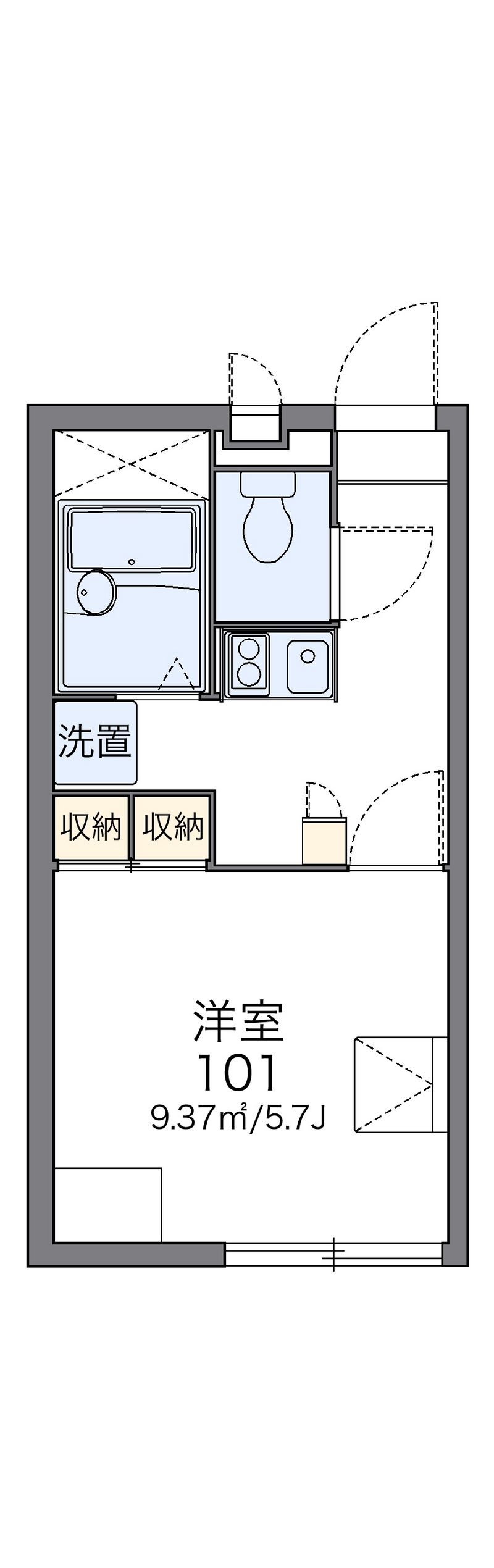 レオパレス祇園 間取図