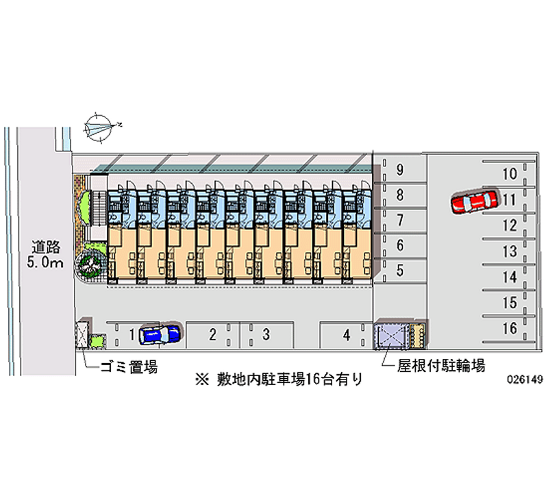 レオパレスジュリー 月極駐車場