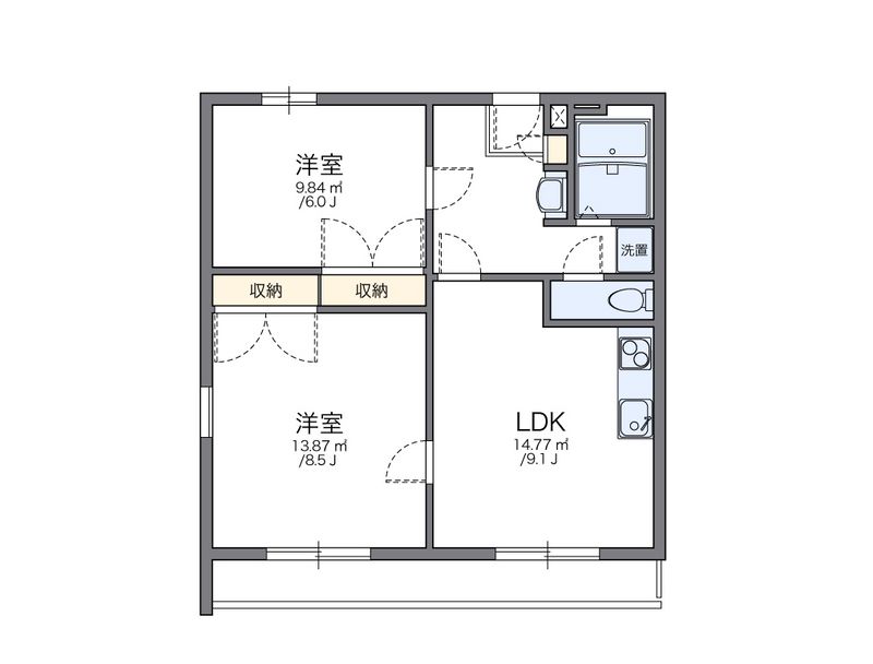 レオパレス中井町３ 間取図