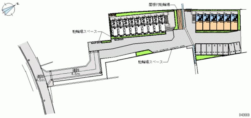 レオパレスリバーサイドパレス 月極駐車場