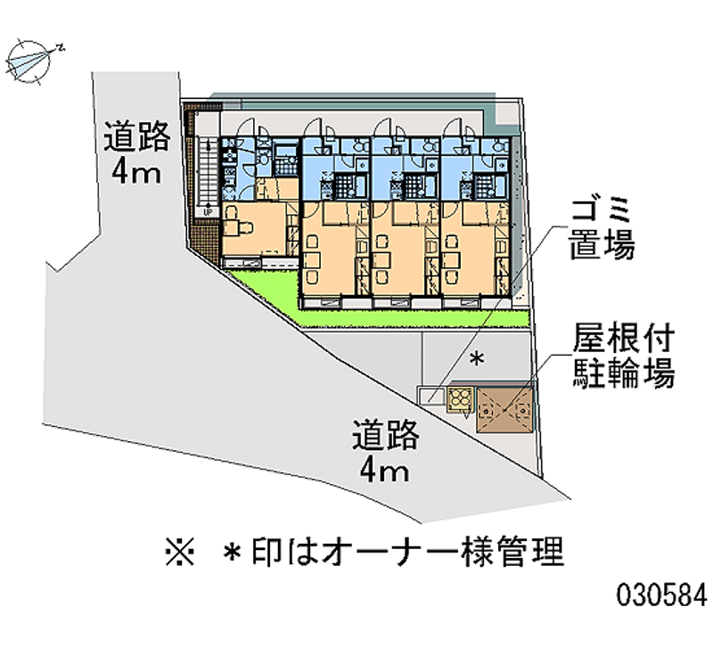 レオパレスリバーサイド咲 区画図