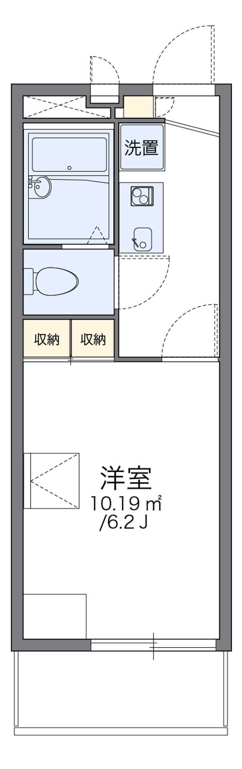 レオパレスハナブサ　Ｎａｒａ 間取図