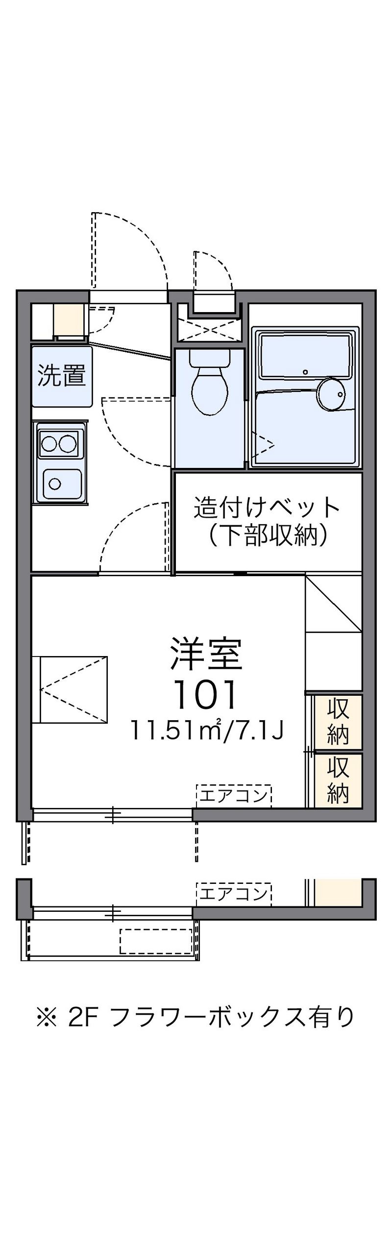 レオパレスＮＡＫＡＯ 間取図