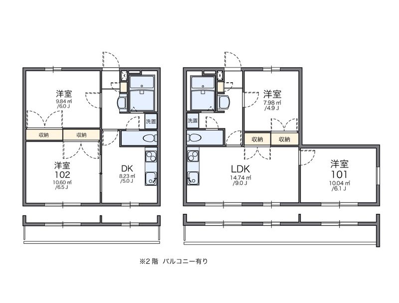 レオパレスエスペランザ 間取図