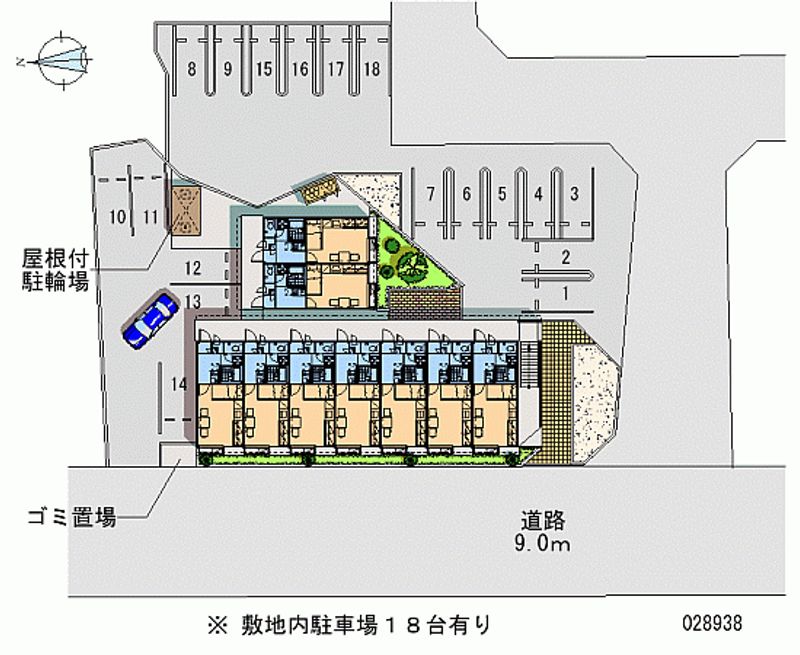 レオパレスグリーン 月極駐車場