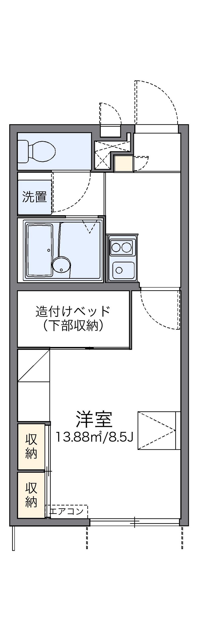 レオパレス羽崎 間取図