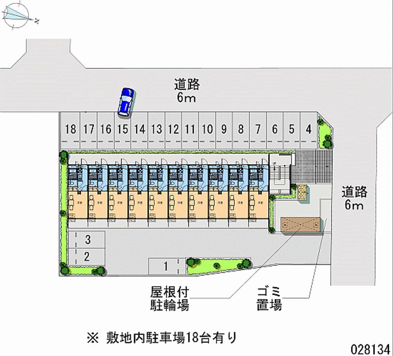 レオパレスキタハラ 月極駐車場