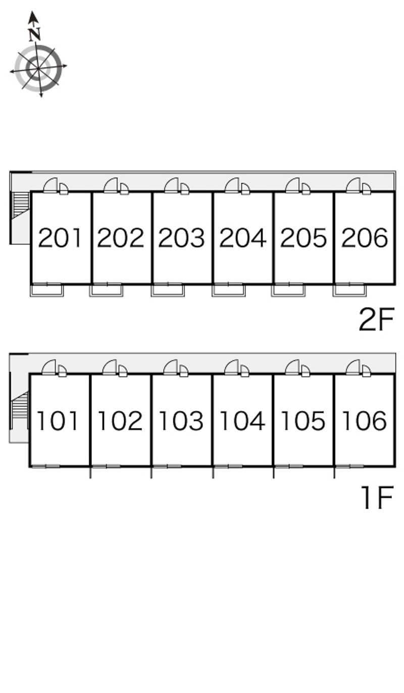 レオパレスムツミハイツ東大宮 間取配置図