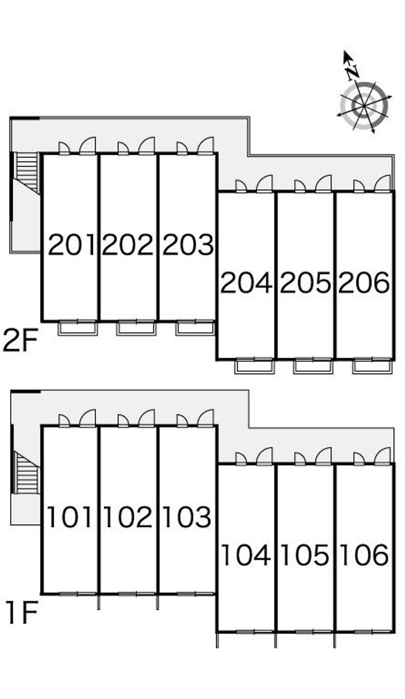 レオパレス砂丘 間取配置図