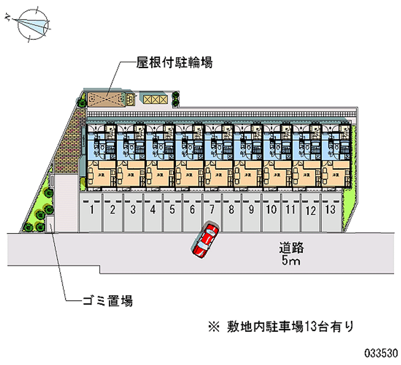 レオパレスプルメリア 月極駐車場