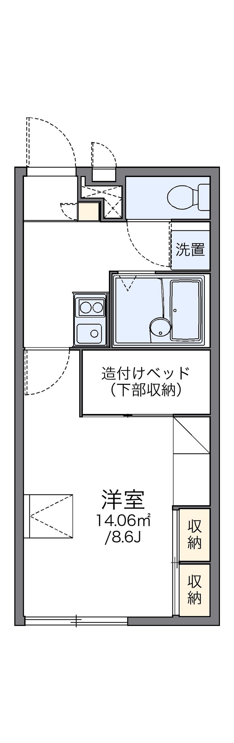 レオパレスマグノーリエ 間取図