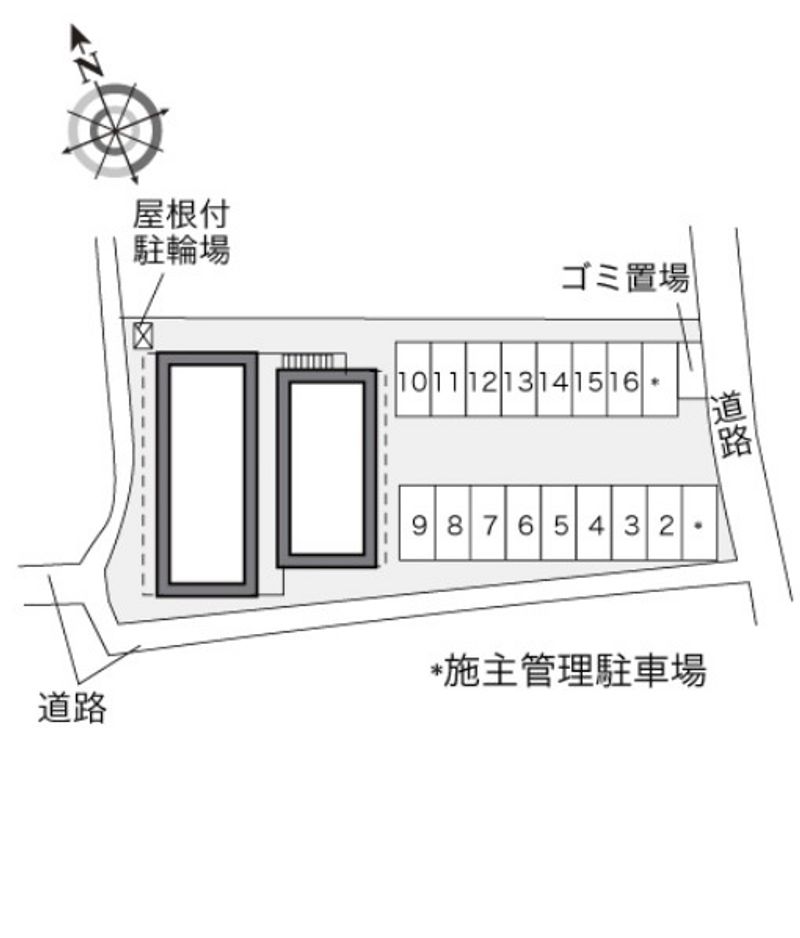 レオパレスアルブルⅠ 駐車場