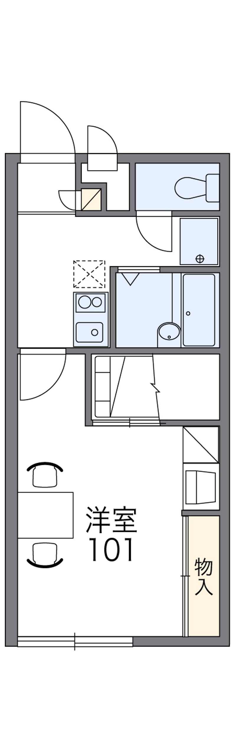 レオパレスアンソレイエ 間取図