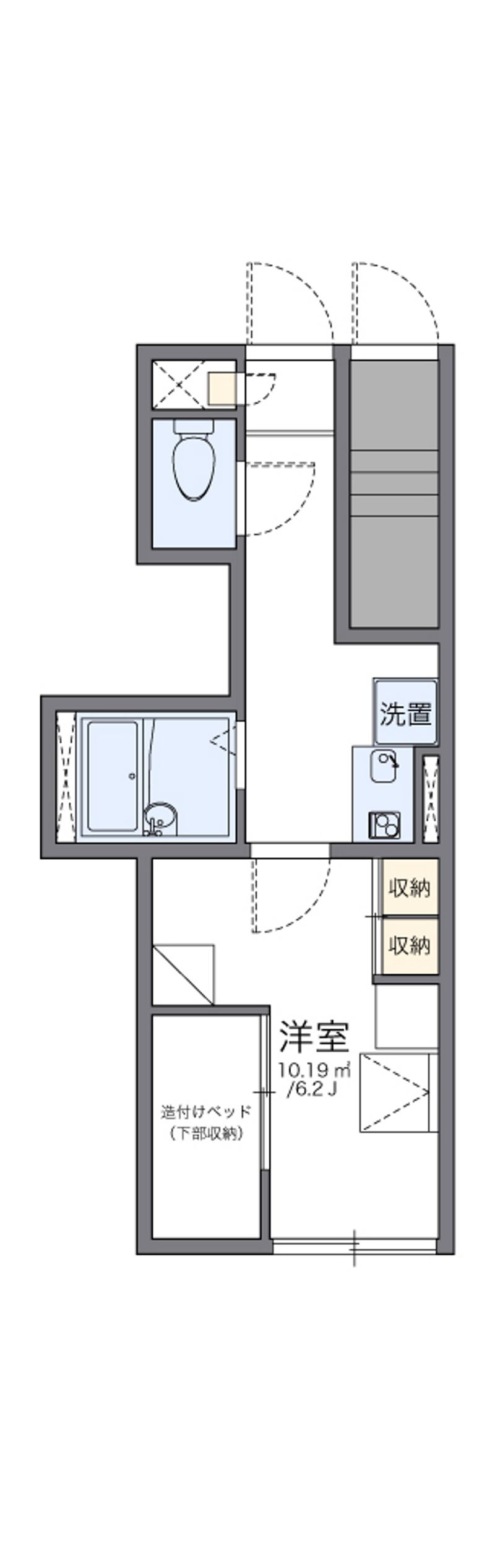 レオパレス雷塚Ⅱ 間取図