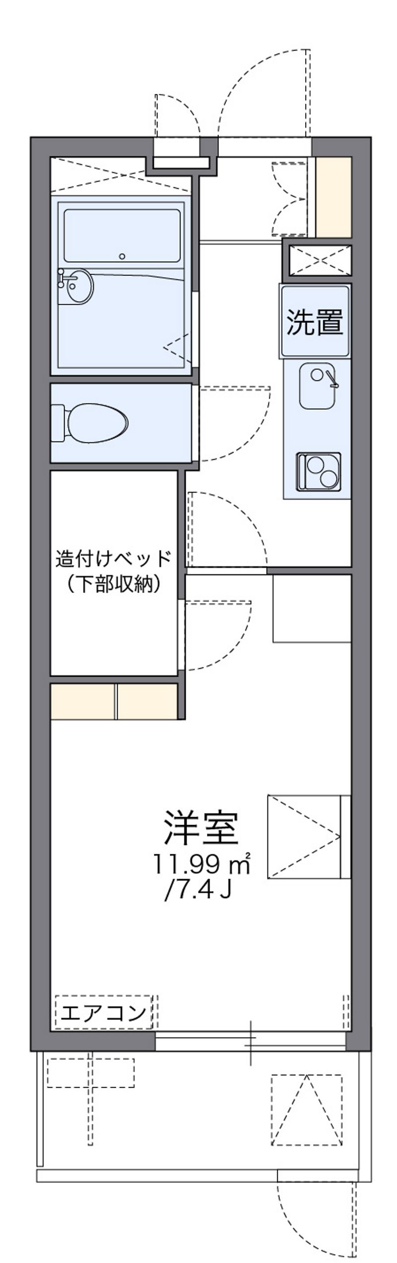 leopalace Yutrogi Okabe Floor plan