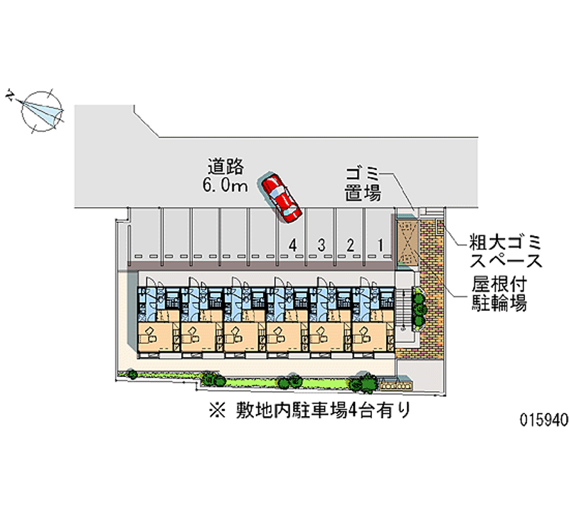 レオパレス二ツ橋 月極駐車場