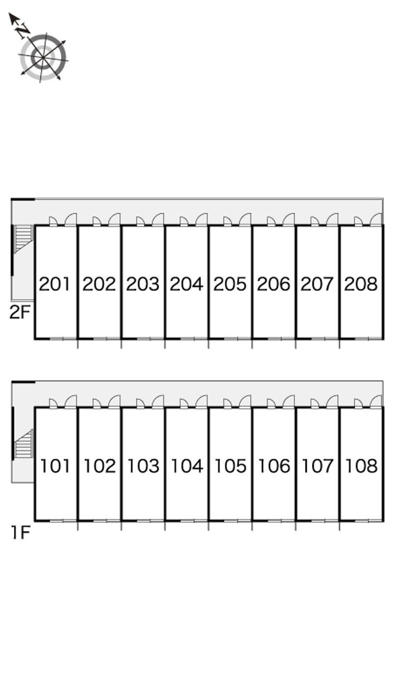 レオパレスハイランドⅢ 間取配置図