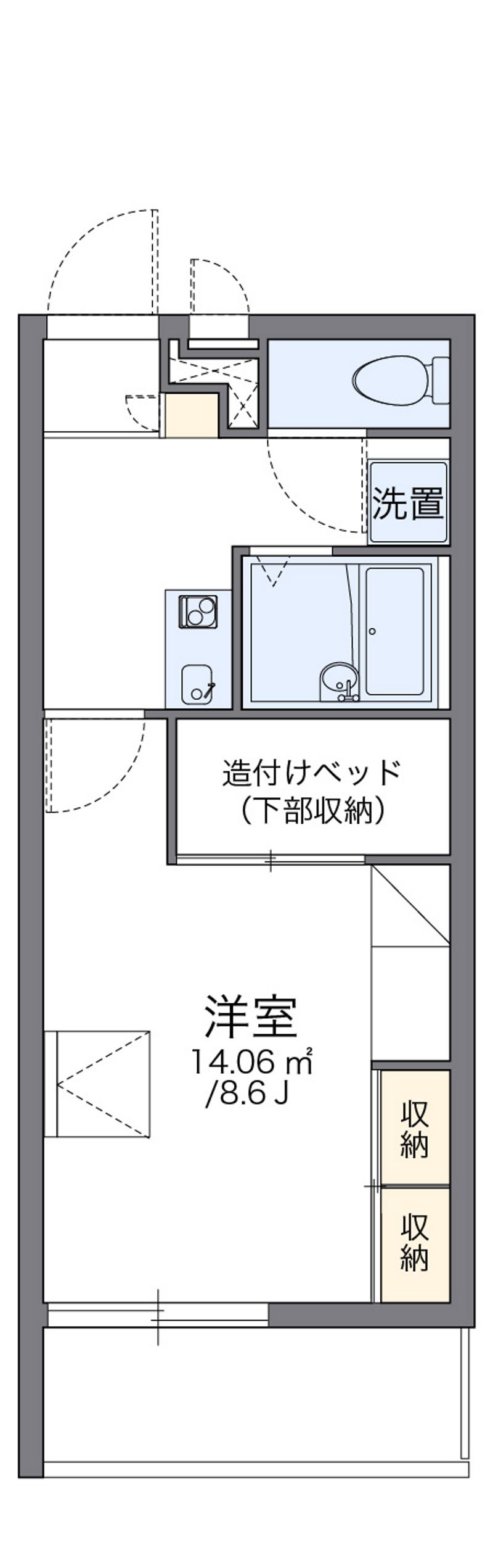レオパレスサザンクロスＢ 間取図