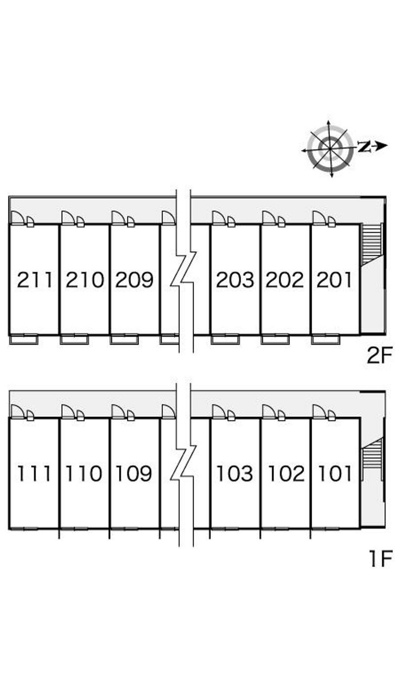 レオパレス久米東 間取配置図