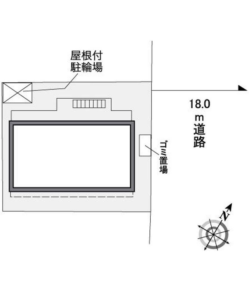 レオパレスメゾネット若葉 配置図
