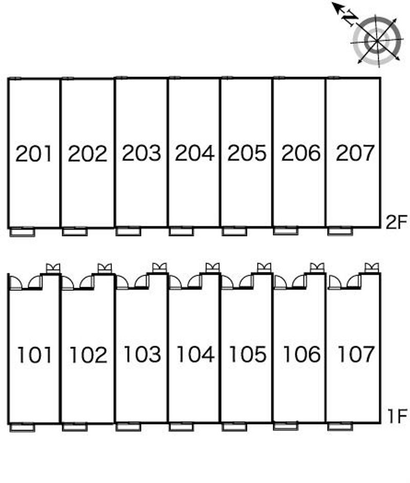 レオパレスルーチェ小倉 間取り配置図