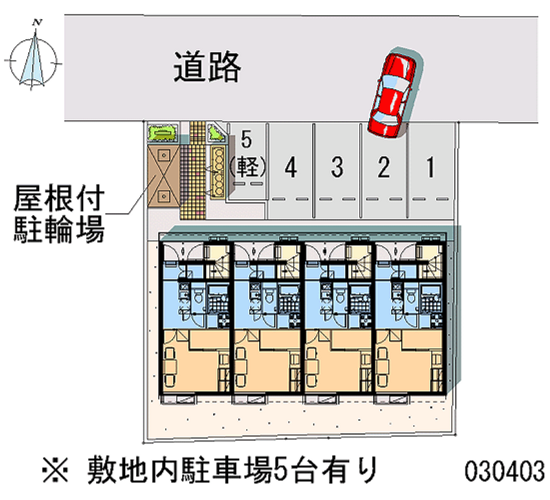 レオパレス六呂丸 月極駐車場