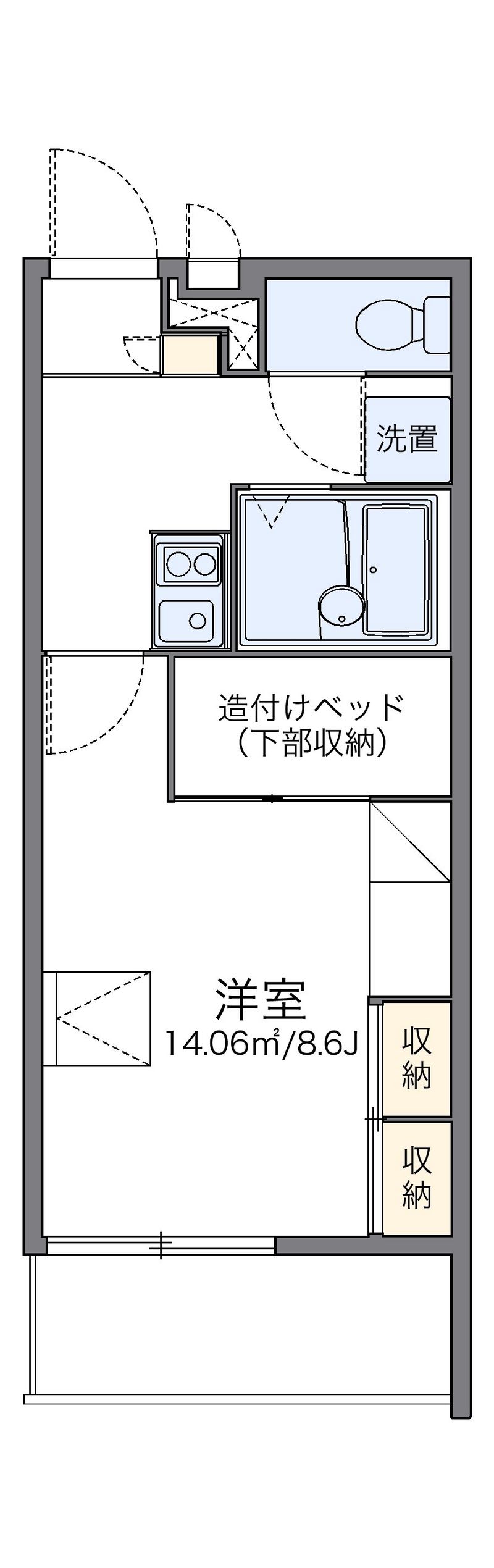 レオパレスハピネス 間取図