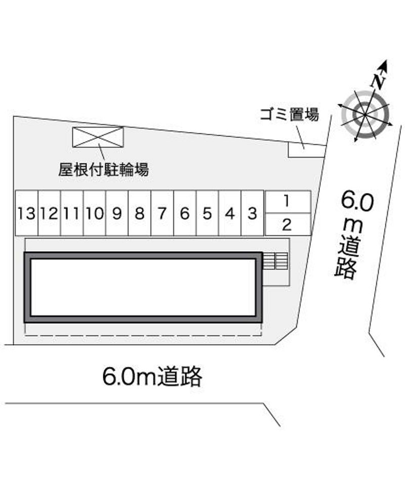 レオパレスハピネス今池 配置図