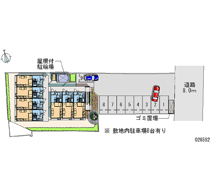 レオパレスコートサイド 月極駐車場