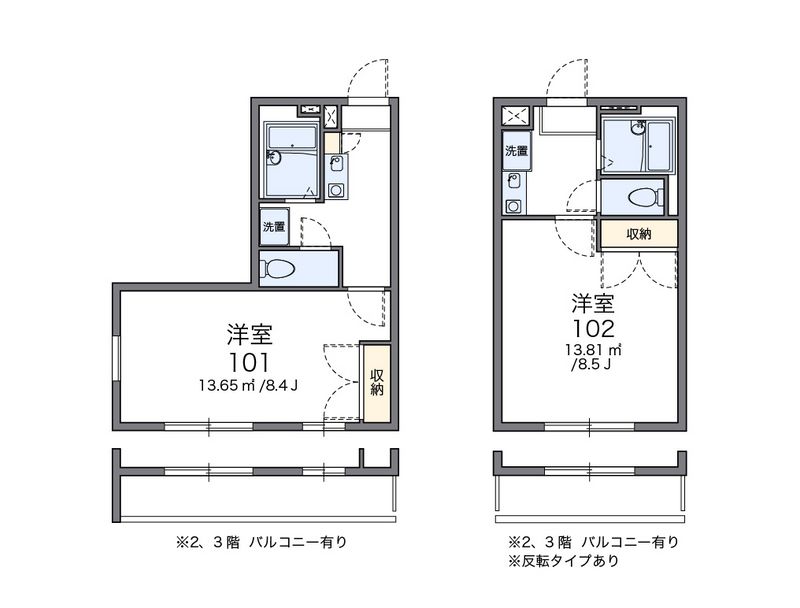 レオパレスえびす 間取図