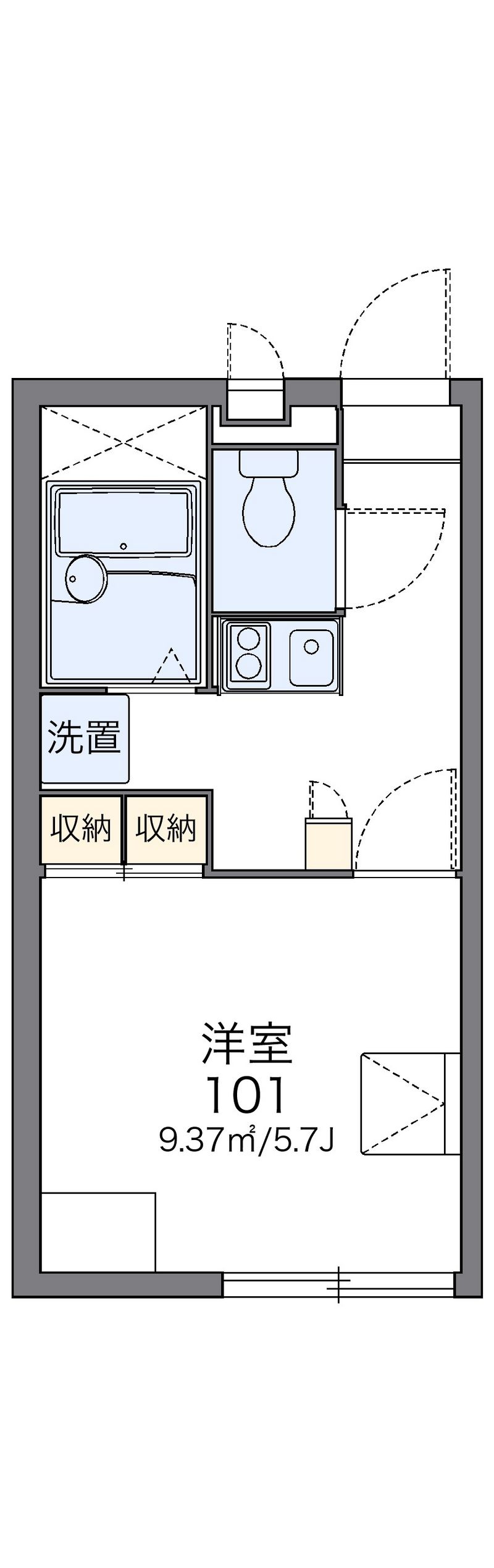 レオパレスサンローズ仲原 間取図