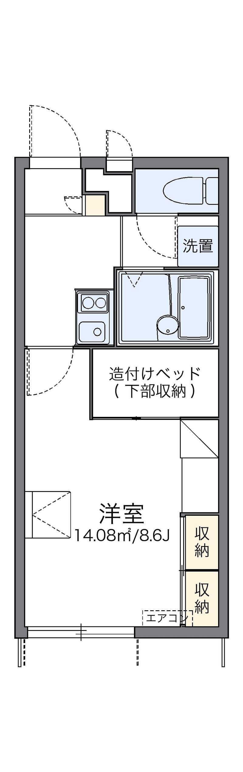 レオパレス稲荷町 間取図