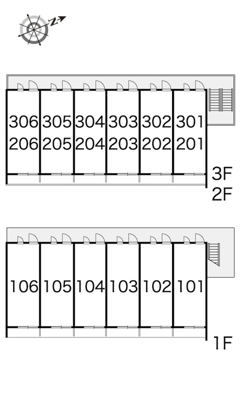 レオパレスメゾン　ド　ジョア 間取配置図