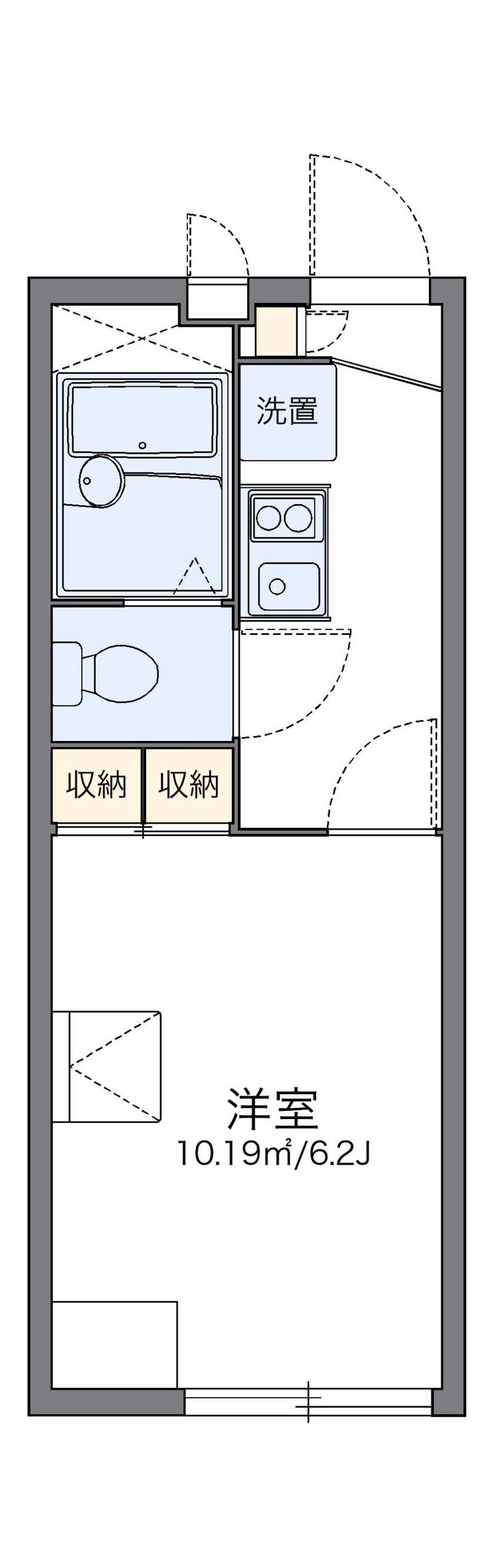 レオパレスヒルズ島台 間取図