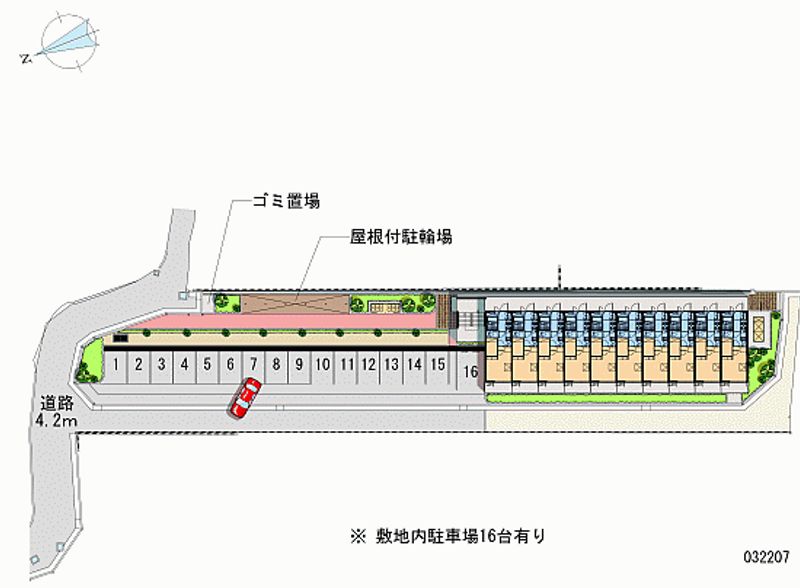 レオパレスアベンタ楽音寺 月極駐車場