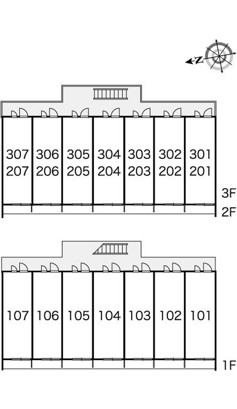 レオパレスバレー　リバー 間取配置図