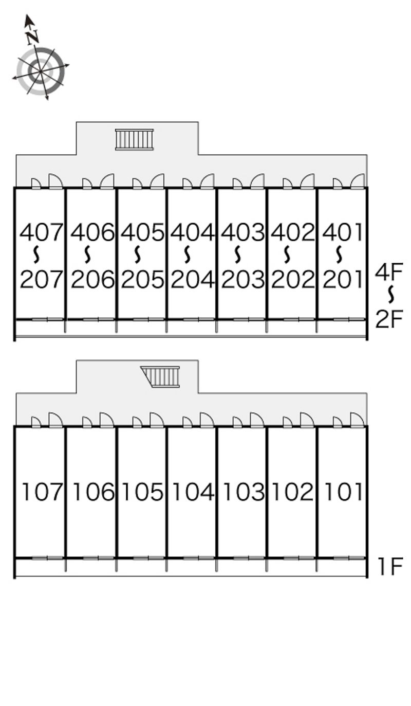 レオパレス亀島 間取配置図