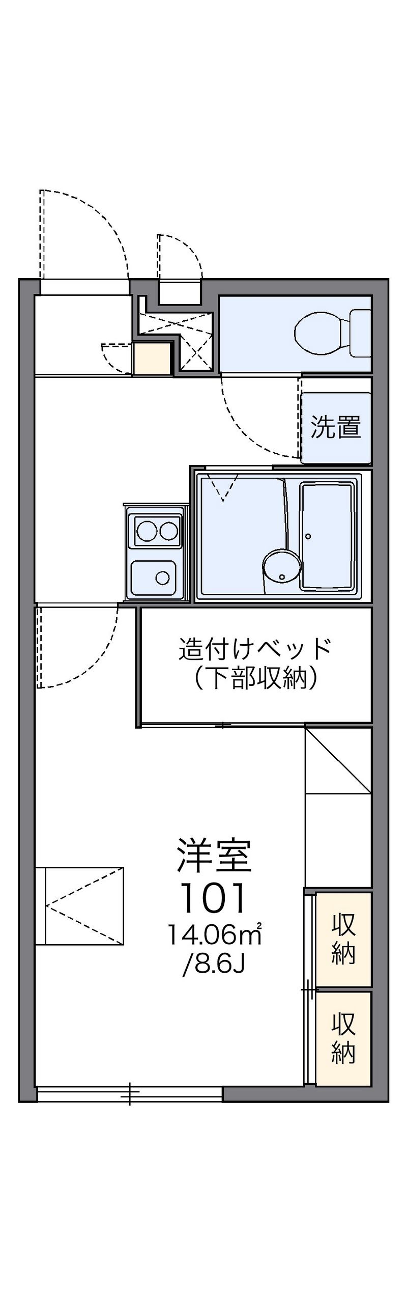 レオパレスオアシス２１ 間取図