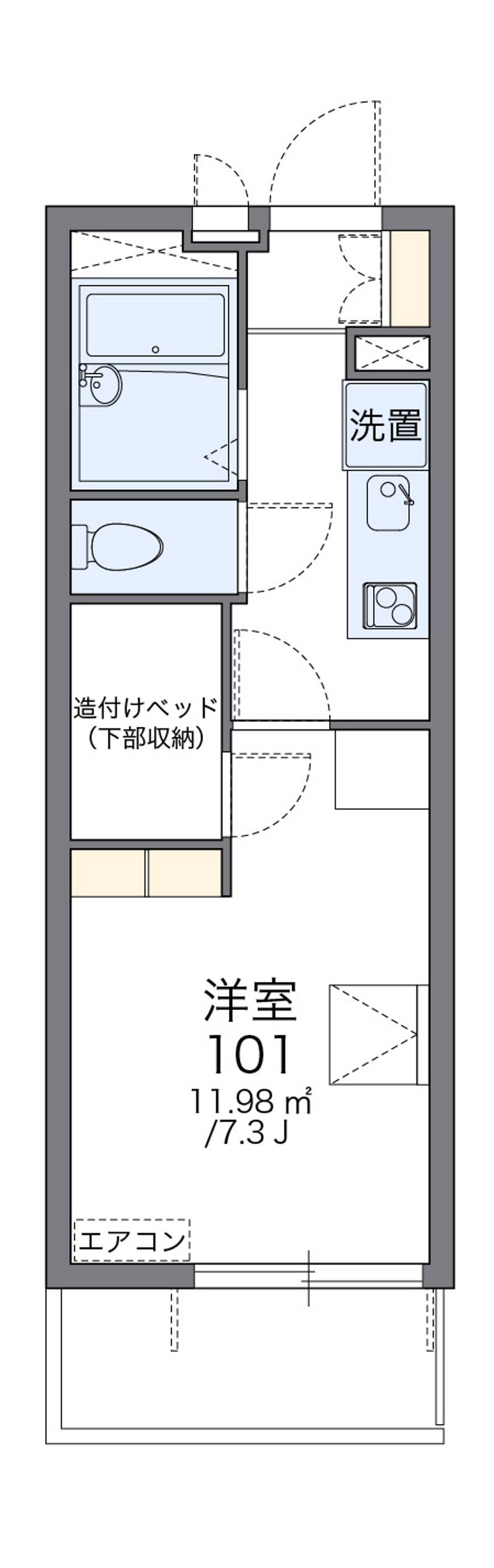 レオパレスいちはちよん 間取図