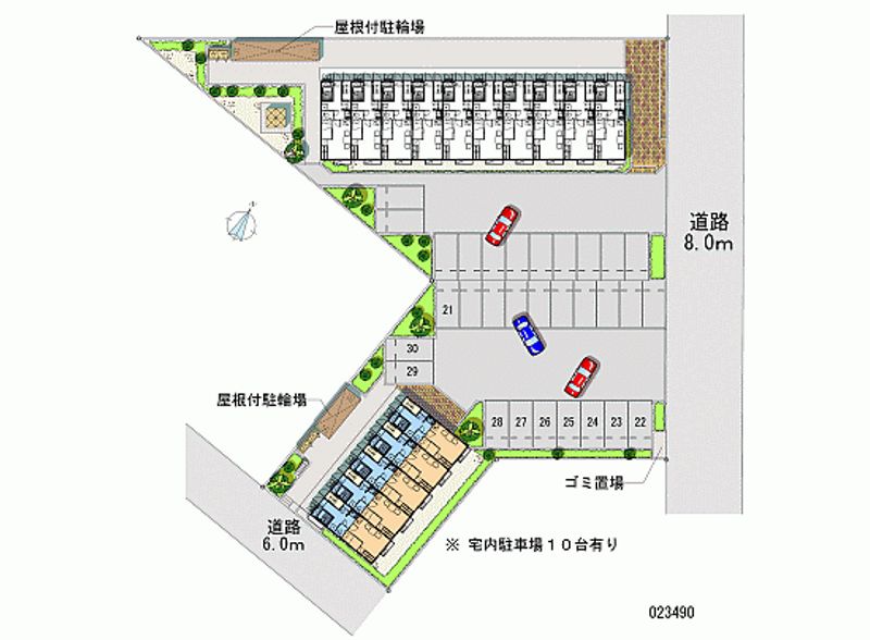 レオパレス天神Ｂ 月極駐車場